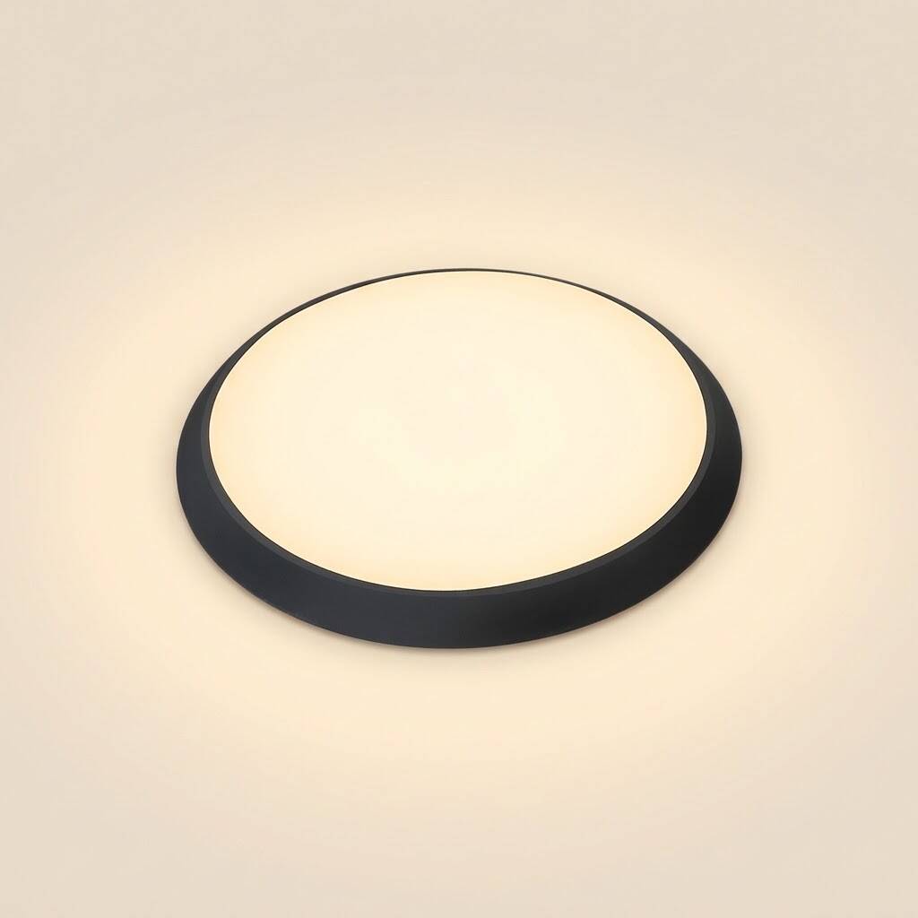 ACK 18W 3000K Günışığı Düz (Sensörsüz) LED Tavan Armatürü / Bulkhead (Siyah Kasa) AD02-00101 - 3