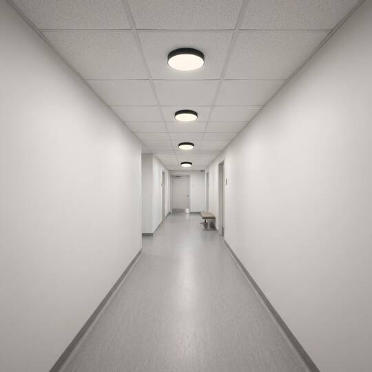ACK 18W 3000K Günışığı Sıva Üstü Yuvarlak Led Panel (Ø120 mm Siyah Kasa) AP05-01801 - 2