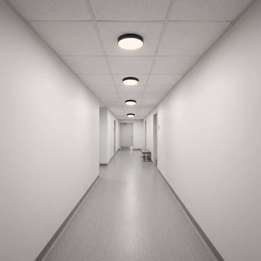 ACK 18W 3000K Günışığı Sıva Üstü Yuvarlak Led Panel (Ø120 mm Siyah Kasa) AP05-01801 - 2