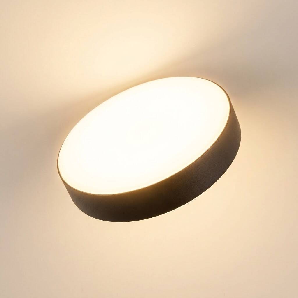 ACK 18W 3000K Günışığı Sıva Üstü Yuvarlak Led Panel (Ø120 mm Siyah Kasa) AP05-01801 - 3