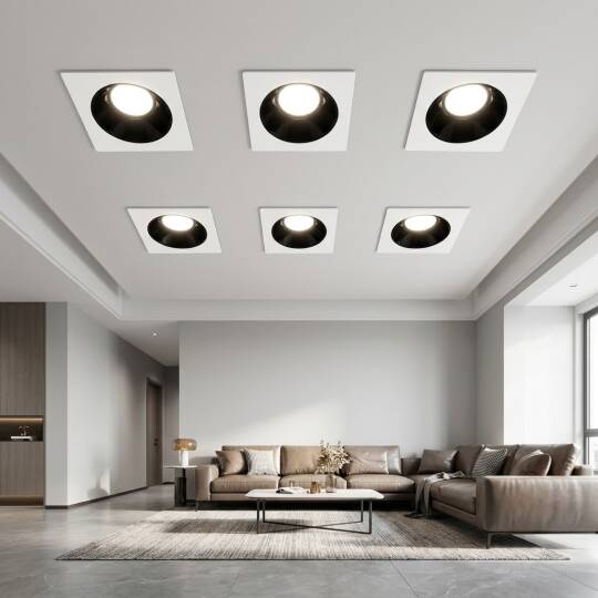 ACK 18W 4000K Ilık Beyaz 1566lm Kamaşma Önleyici (Dark Light) Sıva Altı Kare Spot (115x115 mm Beyaz Kasa) AD10-02510 - 2