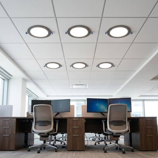ACK 18W 4000K Ilık Beyaz 1620lm Sıva Altı Yuvarlak Led Panel (Ø225 mm Siyah Kasa) AP01-01811 - 2
