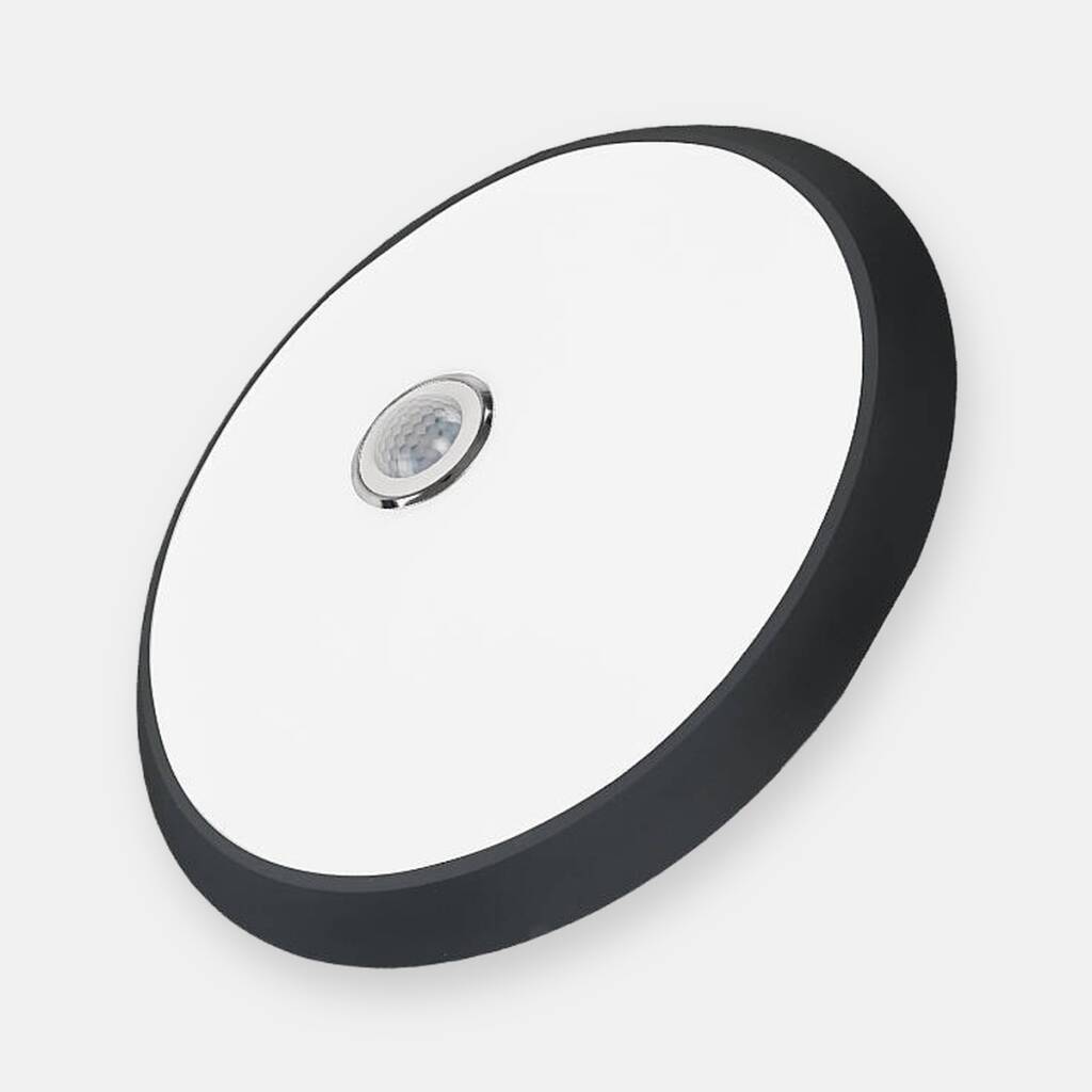 ACK 18W 4000K Ilık Beyaz PIR Hareket Sensörlü LED Tavan Armatürü - Acil Aydınlatma Kitli (2 Saat) (Siyah Kasa) AC18-00111 - 1