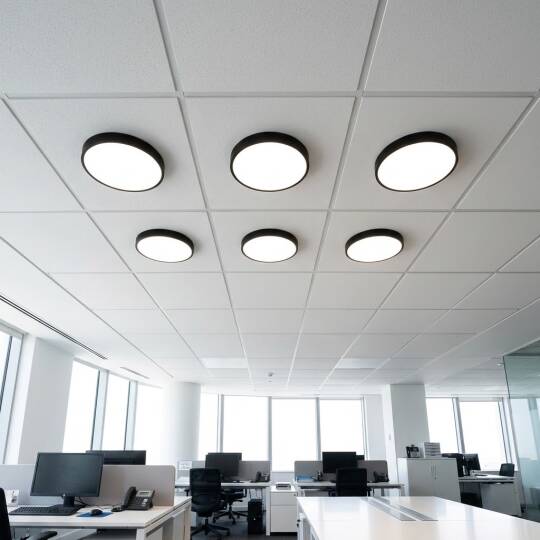 ACK 18W 4000K Ilık Beyaz Sıva Üstü Yuvarlak Led Panel (Ø120 mm Beyaz Kasa) AP05-01810 - 2
