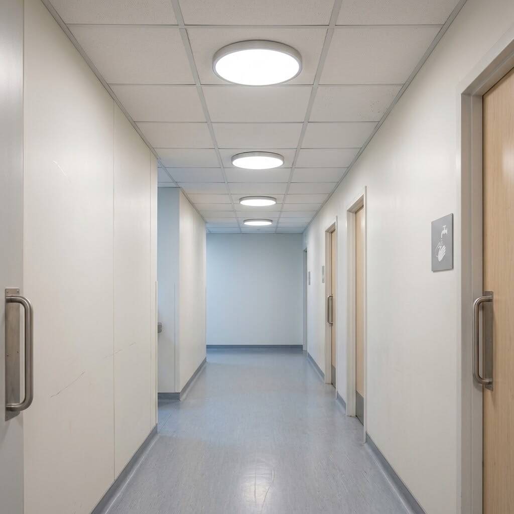 ACK 18W 4000K Ilık Beyaz Sıva Üstü Yuvarlak Led Panel (Ø120 mm Siyah Kasa) AP05-01811 - 2