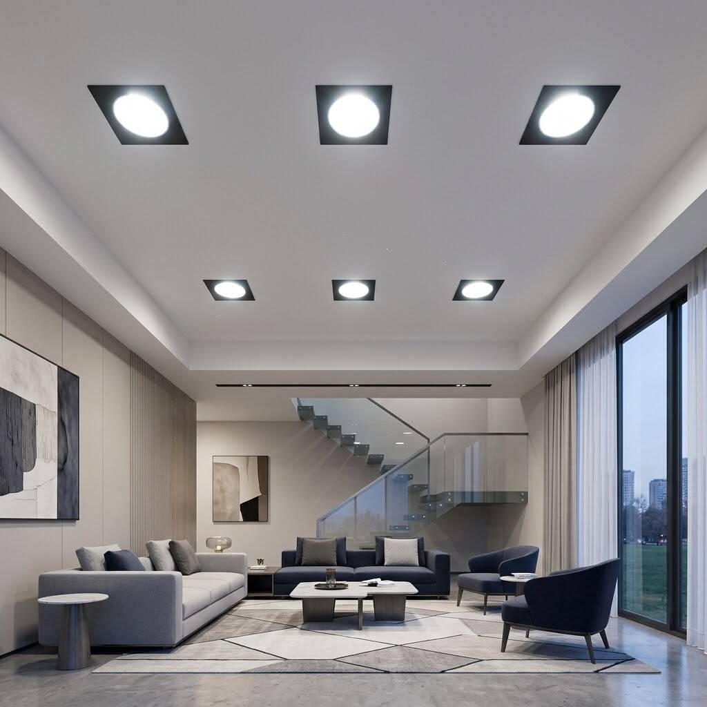 ACK 18W 6500K Beyaz 1620lm Kamaşma Önleyici (Dark Light) Sıva Altı Kare Spot (115x115 mm Siyah Kasa) AD10-02531 - 2