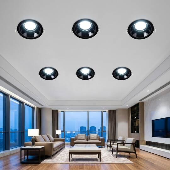 ACK 18W 6500K Beyaz 1620lm Kamaşma Önleyici (Dark Light) Sıva Altı Spot (Ø104 mm Siyah Kasa) AD10-02131 - 2