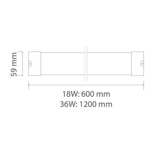 ACK 18W 6500K Beyaz 1850lm Uranüs LED Bant Armatür AN28-00633 - 5