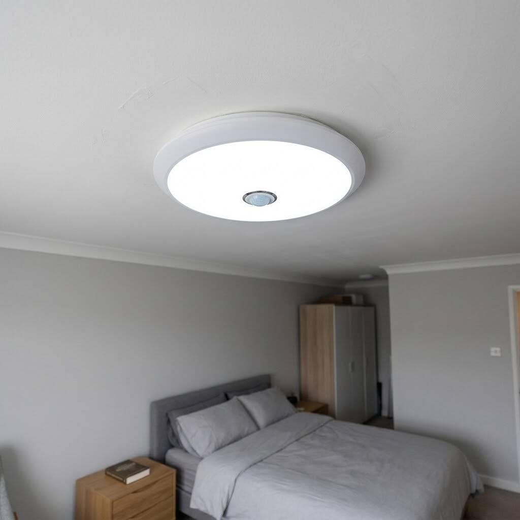 ACK 18W 6500K Beyaz PIR Hareket Sensörlü LED Tavan Armatürü - Acil Aydınlatma Kitli (2 Saat) (Beyaz Kasa) AC18-00130 - 2