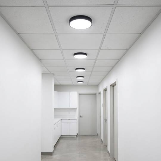 ACK 18W 6500K Beyaz Sıva Üstü Yuvarlak Led Panel (Ø120 mm Siyah Kasa) AP05-01831 - 2