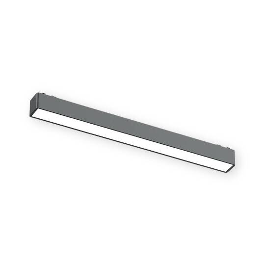 ACK 18W CCT (3 Renk) 48V Magnetik Ray Armatürü Düz (Lineer) Siyah Kasa AD45-01291