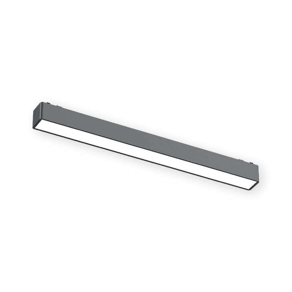 ACK 18W CCT (3 Renk) 48V Magnetik Ray Armatürü Düz (Lineer) Siyah Kasa AD45-01291 - 1