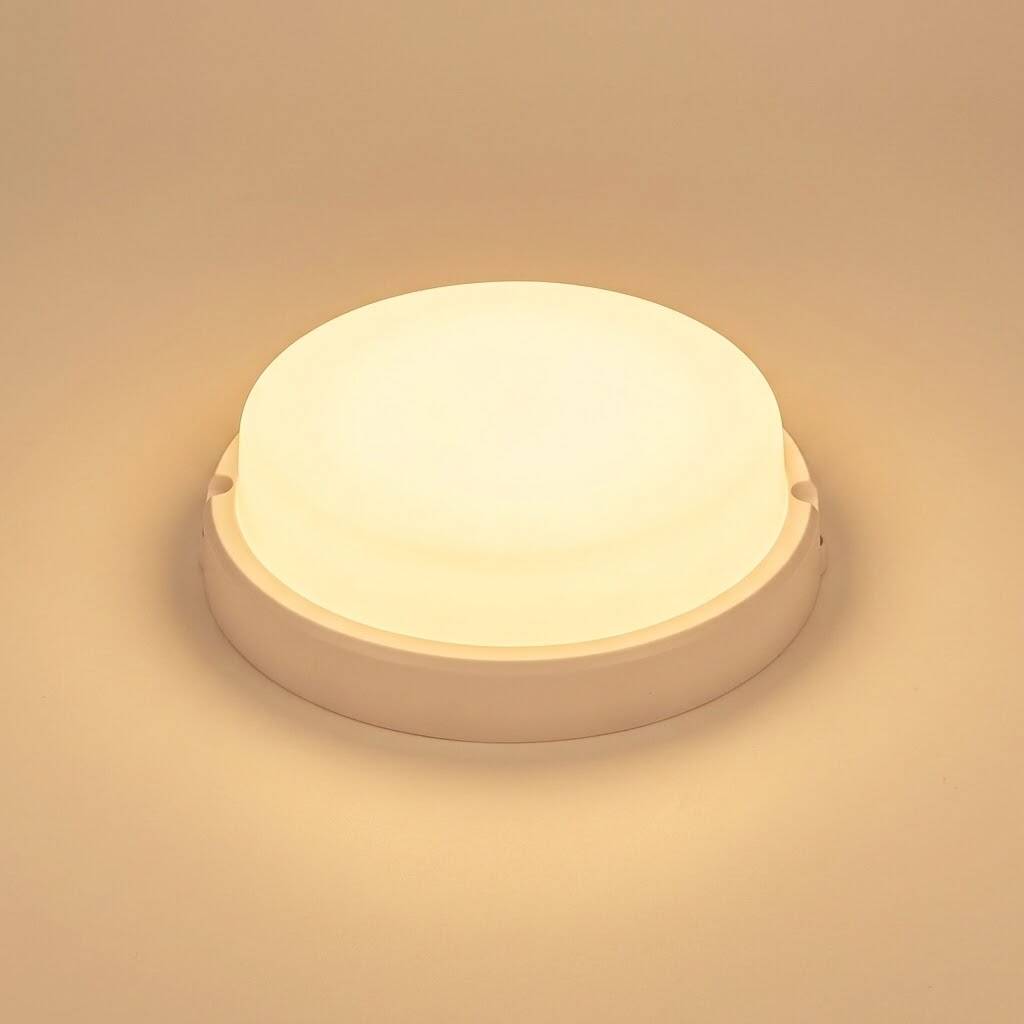 ACK 18W 3000K Günışığı 1350 lm Yuvarlak LED Bulkhead Armatür AT10-01800 - 3