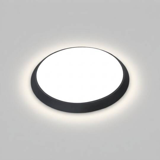 ACK 18W (Radar + Acil Kit) 4000K Ilık Beyaz Mikrodalga Radar Sensörlü LED Tavan Armatürü - Acil Aydınlatma Kitli (2 Saat) (Siyah Kasa) AC20-00111 - 3