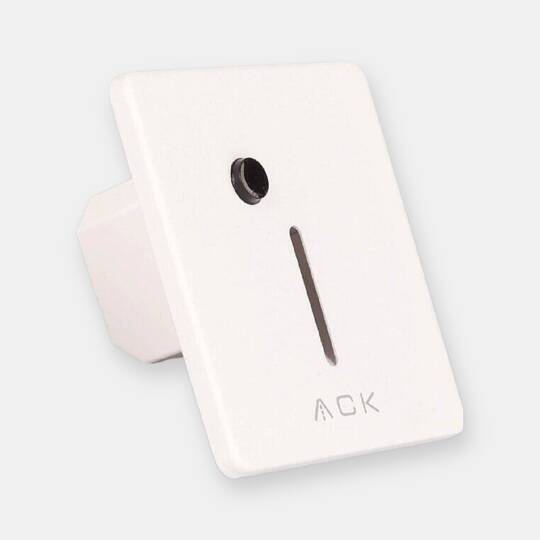 ACK 1W CCT (3 Renk) Sensörlü Gömme LED Merdiven Apliği Kare (Dik Çizgi Hüzmeli) (Beyaz Kasa) AH07-01590