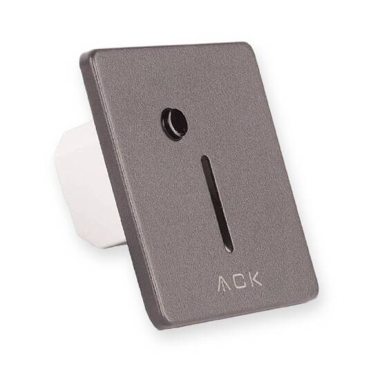 ACK 1W CCT (3 Renk) Sensörlü Gömme LED Merdiven Apliği Kare (Dik Çizgi Hüzmeli) (Gri Kasa) AH07-01593