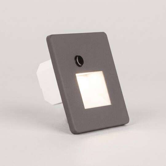 ACK 1W CCT (3 Renk) Sensörlü Gömme LED Merdiven Apliği Kare (Kare Hüzmeli) (Gri Kasa) AH07-01693 - 3