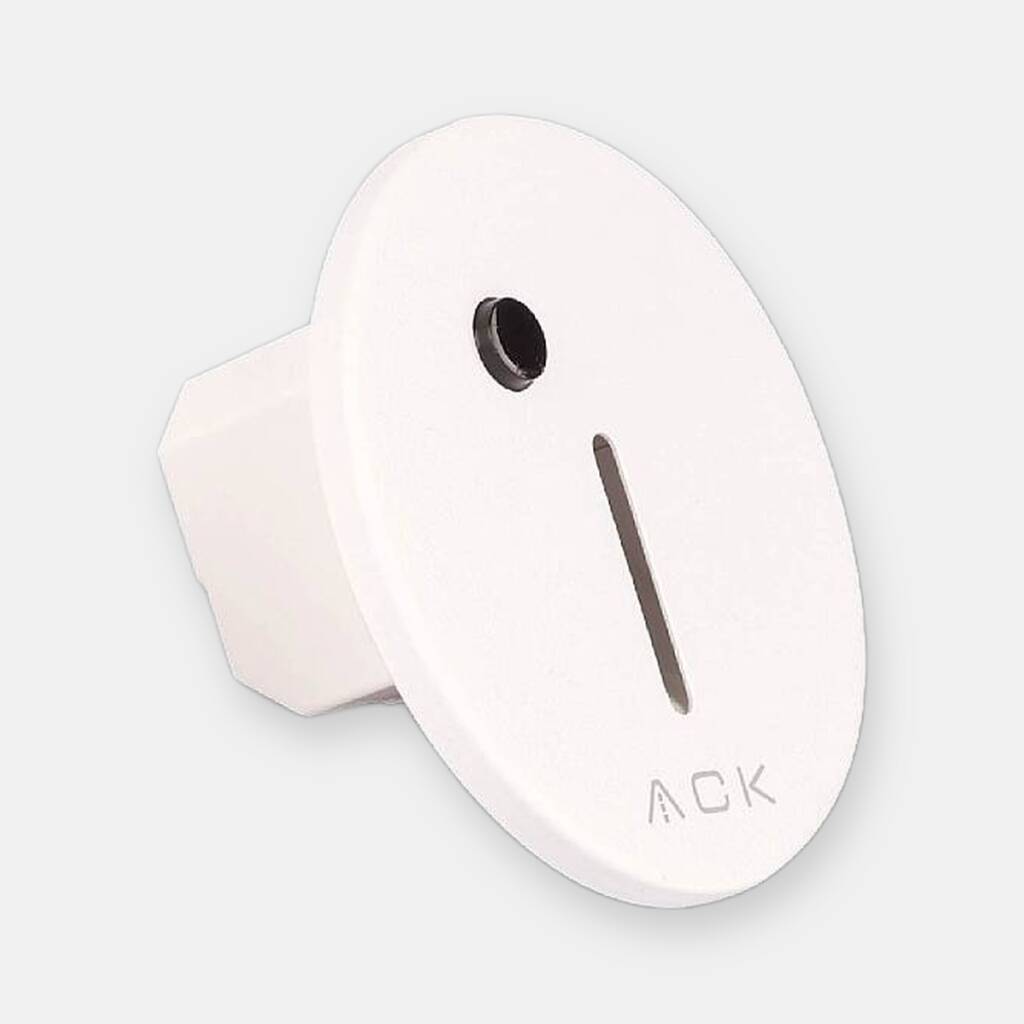ACK 1W CCT (3 Renk) Sensörlü Gömme LED Merdiven Apliği Yuvarlak (Dik Çizgi Hüzmeli) (Beyaz Kasa) AH07-02590 - 1