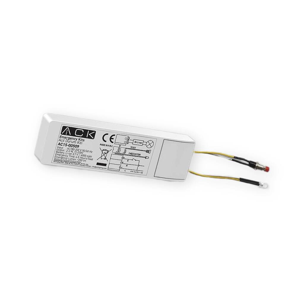 ACK 2-3W LED Lambalı Armatürler İçin Acil Durum Kiti AC15-00509 - 1