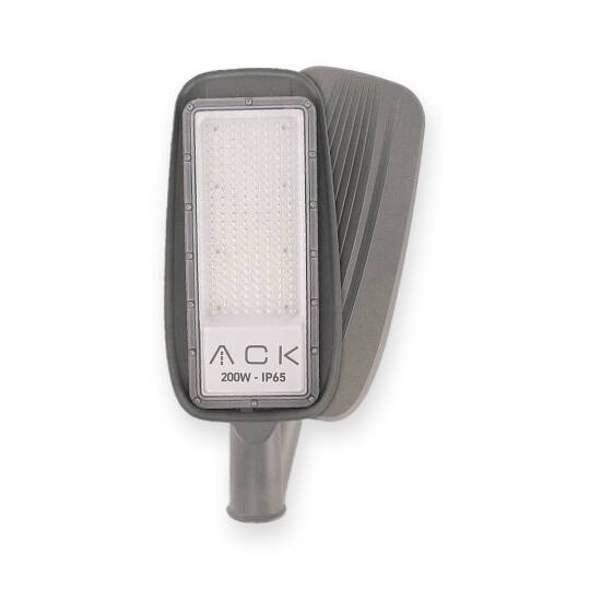 ACK 200W 4000K Ilık Beyaz 22.100 lm LED Sokak Armatürü (Gri) AT41-19610