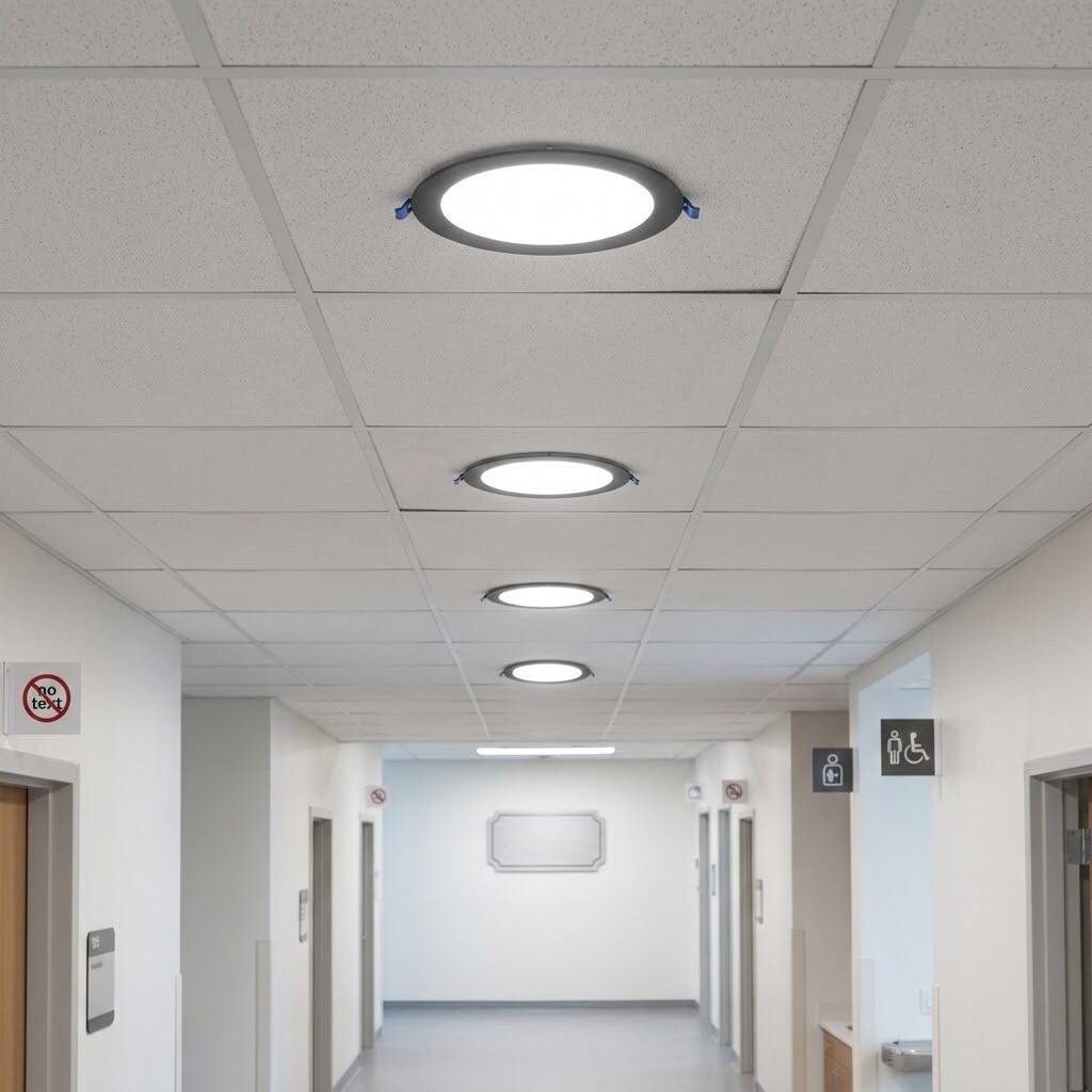 ACK 20W 4000K Ilık Beyaz 1800lm Sıva Altı Yuvarlak Led Panel (Ø240 mm Siyah Kasa) AP01-02011 - 2