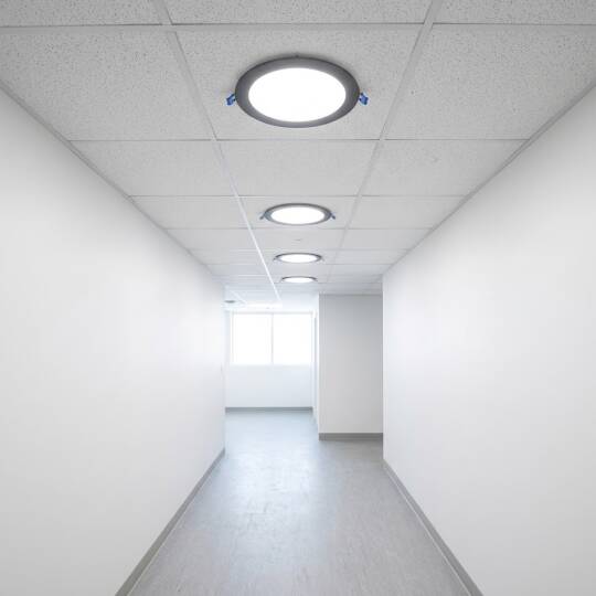 ACK 20W 6500K Beyaz 1800lm Sıva Altı Yuvarlak Led Panel (Ø240 mm Siyah Kasa) AP01-02031 - 2