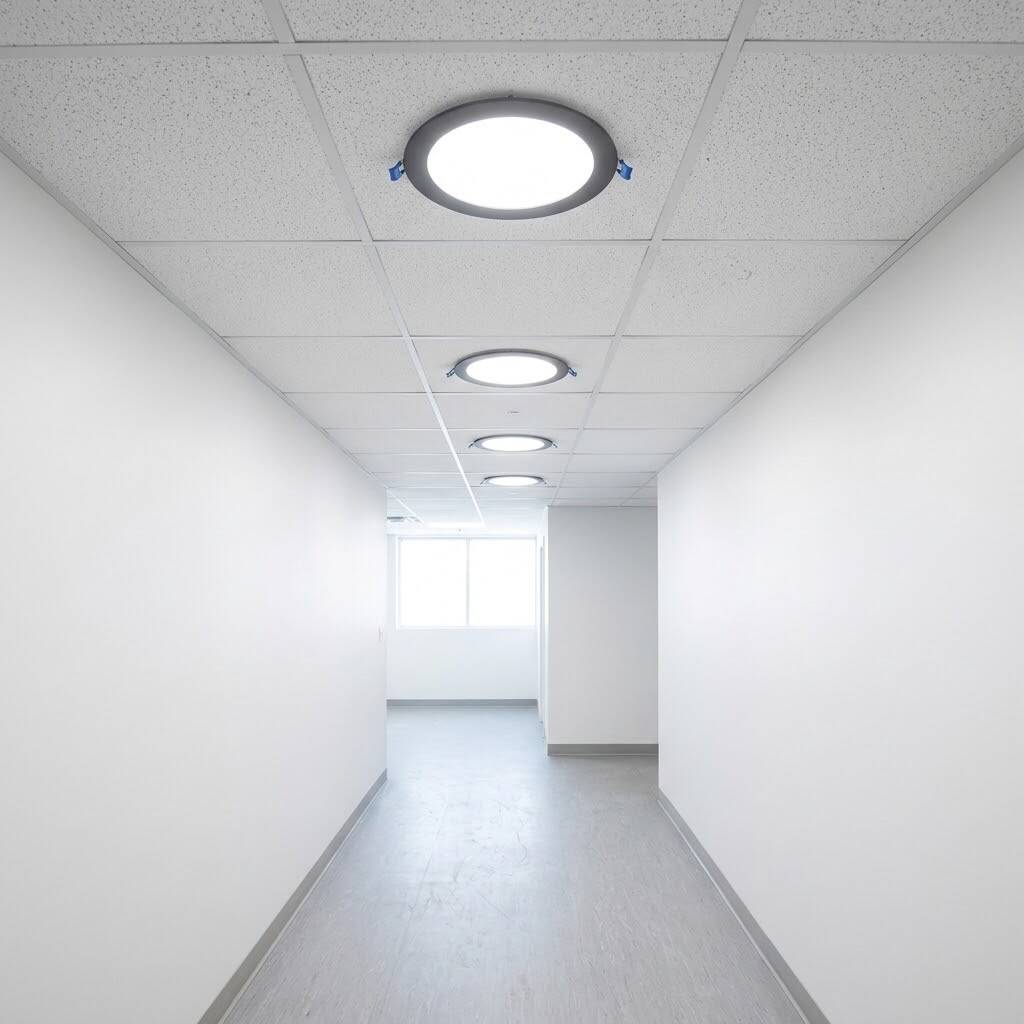 ACK 20W 6500K Beyaz 1800lm Sıva Altı Yuvarlak Led Panel (Ø240 mm Siyah Kasa) AP01-02031 - 2