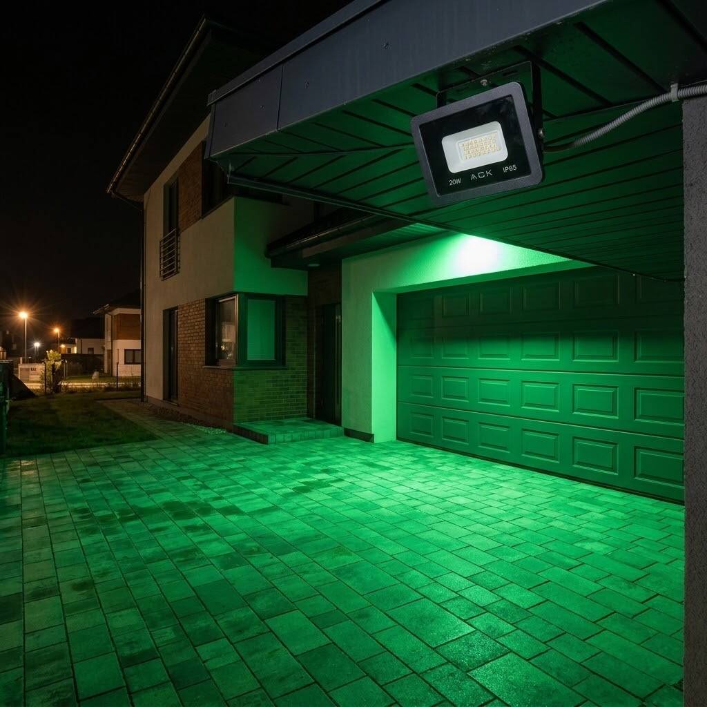 ACK 20W Yeşil LED Projektör AT62-02052 - 2