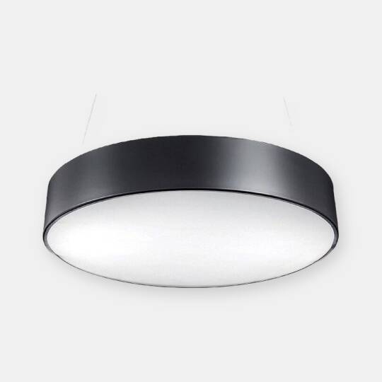 ACK 21W Geniş Çaplı Dekoratif Linear Sarkıt Armatür Ø30 cm Yuvarlak Dolu (Davul) Siyah Kasa AL02-08301