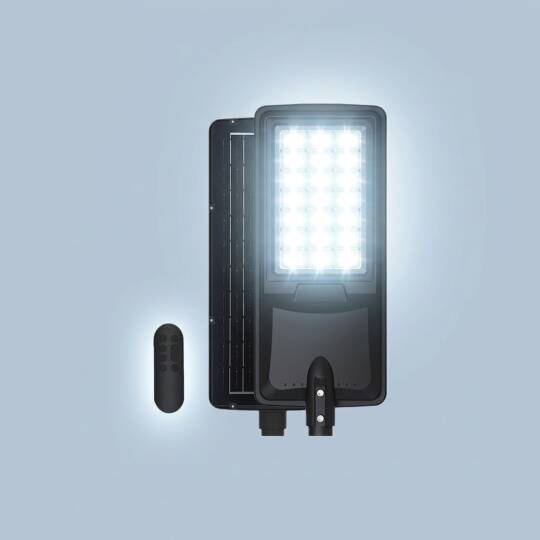 ACK 240W 6500K Beyaz Solar LED Sokak Armatürü (Siyah) AT42-16031 - 3