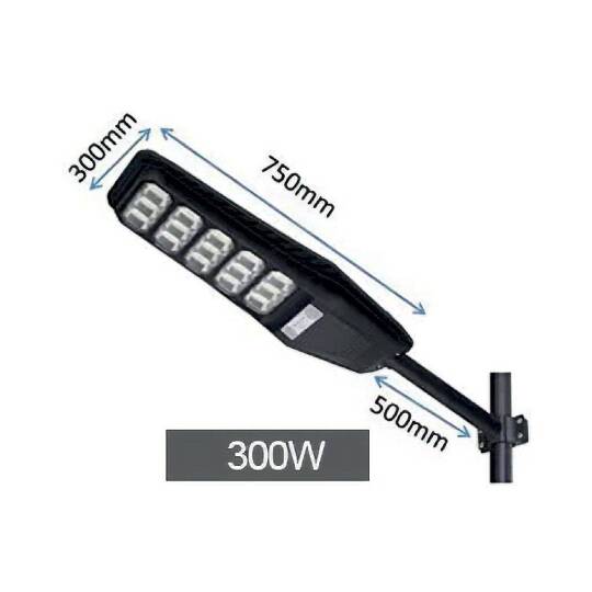 ACK 240W 6500K Beyaz Solar LED Sokak Armatürü (Siyah) AT42-16031 - 5