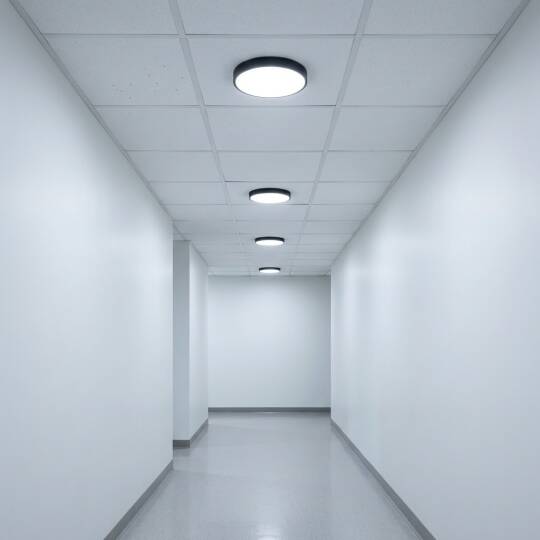 ACK 24W 6500K Beyaz Sıva Üstü Yuvarlak Led Panel (Ø175 mm Siyah Kasa) AP05-02431 - 2