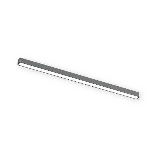 ACK 24W CCT (3 Renk) 48V Magnetik Ray Armatürü Düz (Lineer) Siyah Kasa AD45-01391