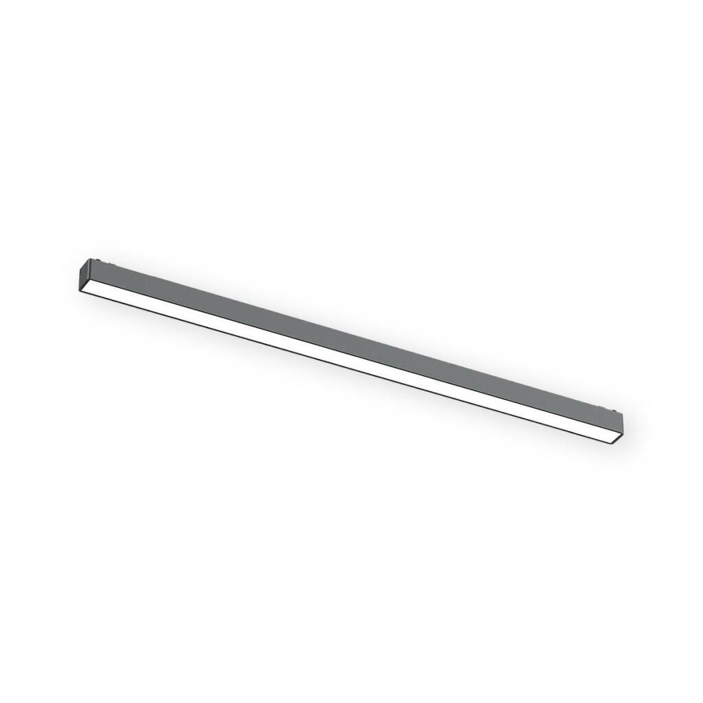 ACK 24W CCT (3 Renk) 48V Magnetik Ray Armatürü Düz (Lineer) Siyah Kasa AD45-01391 - 1