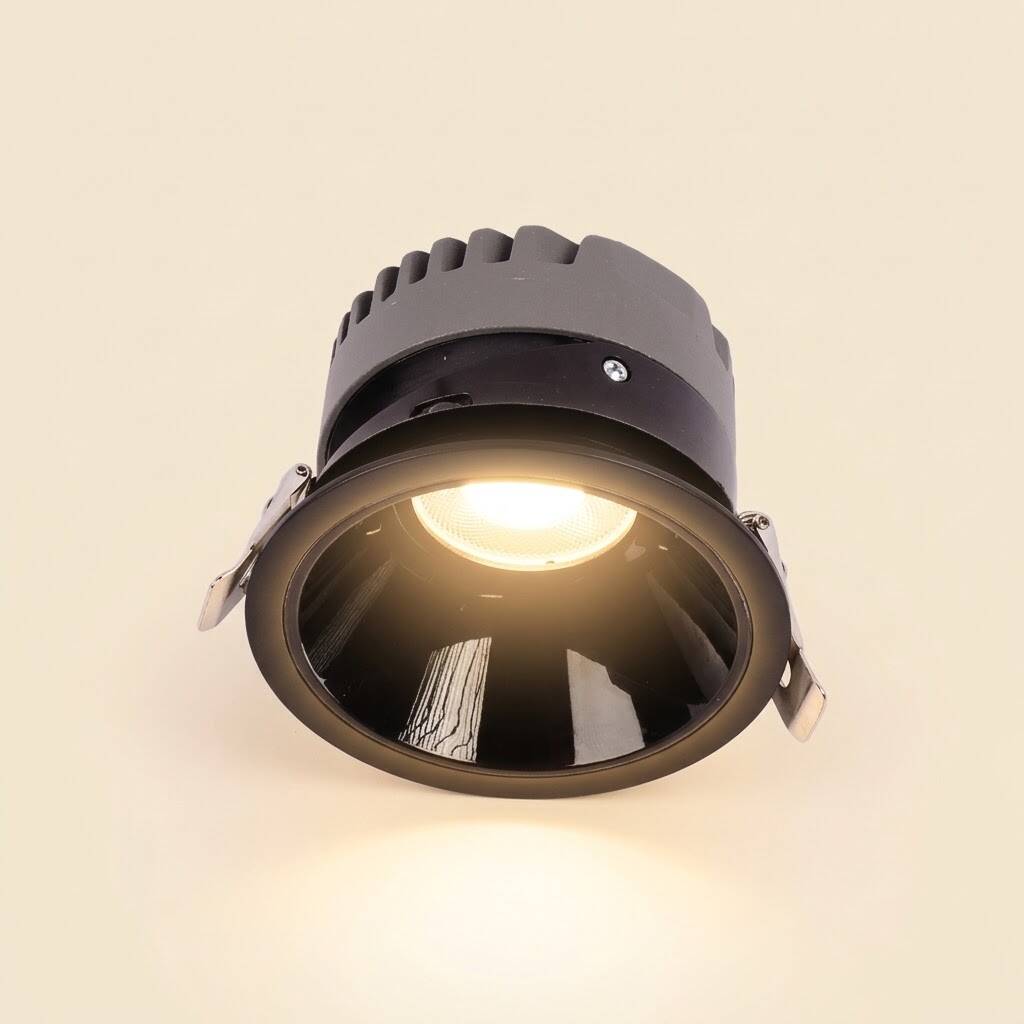 ACK 25W 3000K Günışığı 2125lm Kamaşma Önleyici (Dark Light) Sıva Altı Spot (Ø130 mm Siyah Kasa) AD10-03101 - 3