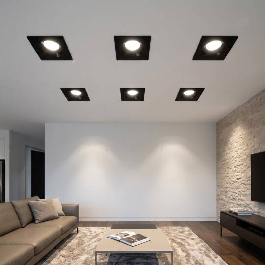 ACK 25W 4000K Ilık Beyaz 2175lm Kamaşma Önleyici (Dark Light) Sıva Altı Kare Spot (138x138 mm Siyah Kasa) AD10-03511 - 2
