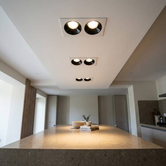 ACK 2x10W 3000K Günışığı 1700lm Kamaşma Önleyici İkili Sıva Altı Spot (167x88 mm Beyaz Kasa) AD10-01600 - 2