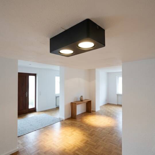 ACK 2x10W 3000K Günışığı 2000lm Kamaşma Önleyici İkili Sıva Üstü Spot (208x102 mm Siyah Kasa) AH12-01201 - 2