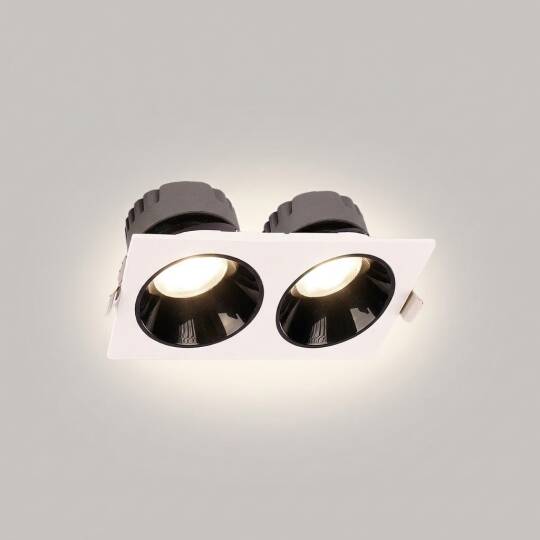 ACK 2x10W 4000K Ilık Beyaz 1740lm Kamaşma Önleyici İkili Sıva Altı Spot (167x88 mm Beyaz Kasa) AD10-01610 - 3