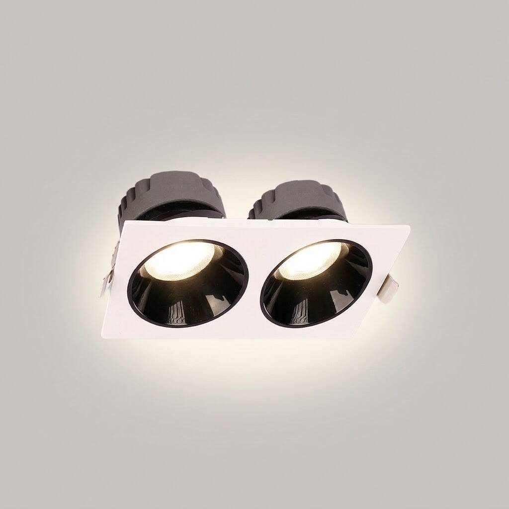 ACK 2x10W 4000K Ilık Beyaz 1740lm Kamaşma Önleyici İkili Sıva Altı Spot (167x88 mm Beyaz Kasa) AD10-01610 - 3