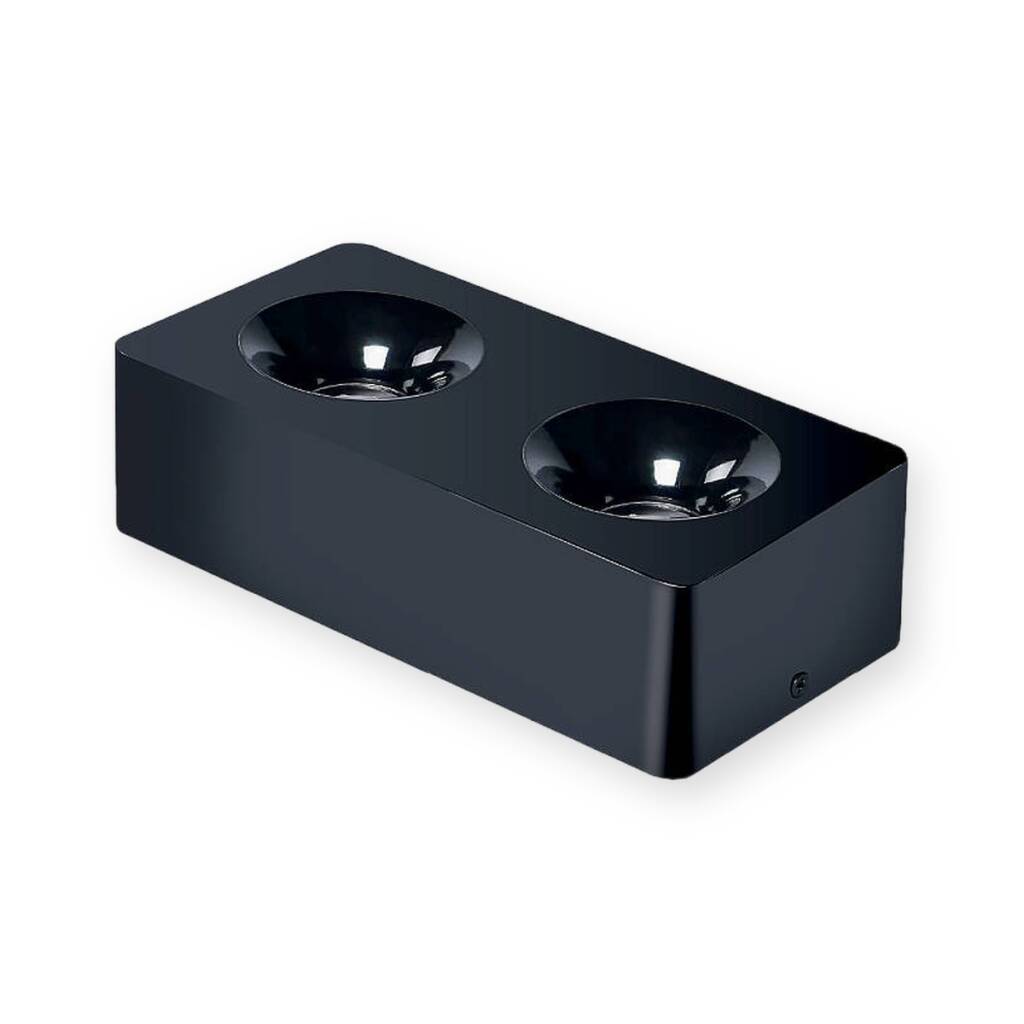 ACK 2x10W 4000K Ilık Beyaz 2040lm Kamaşma Önleyici İkili Sıva Üstü Spot (208x102 mm Siyah Kasa) AH12-01211 - 1