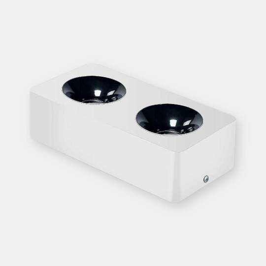 ACK 2x10W 6500K Beyaz 2100lm Kamaşma Önleyici İkili Sıva Üstü Spot (208x102 mm Beyaz Kasa) AH12-01230