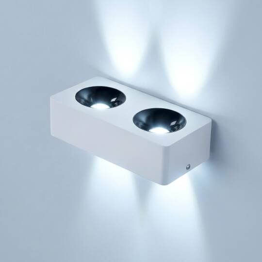ACK 2x10W 6500K Beyaz 2100lm Kamaşma Önleyici İkili Sıva Üstü Spot (208x102 mm Beyaz Kasa) AH12-01230 - 3