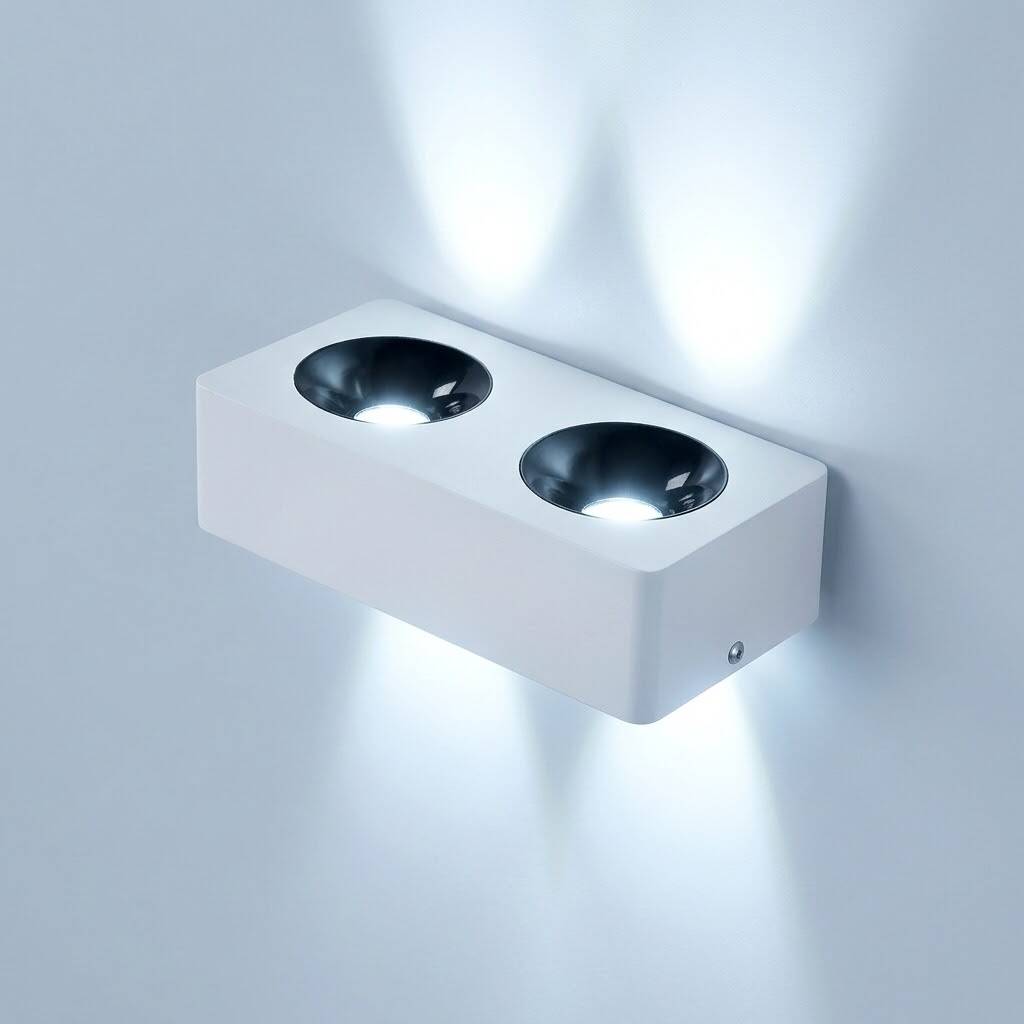 ACK 2x10W 6500K Beyaz 2100lm Kamaşma Önleyici İkili Sıva Üstü Spot (208x102 mm Beyaz Kasa) AH12-01230 - 3