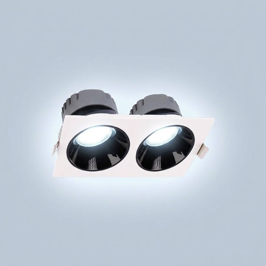 ACK 2x25W 6500K Beyaz 4500lm Kamaşma Önleyici İkili Sıva Altı Spot (265x138 mm Beyaz Kasa) AD10-03630 - 3