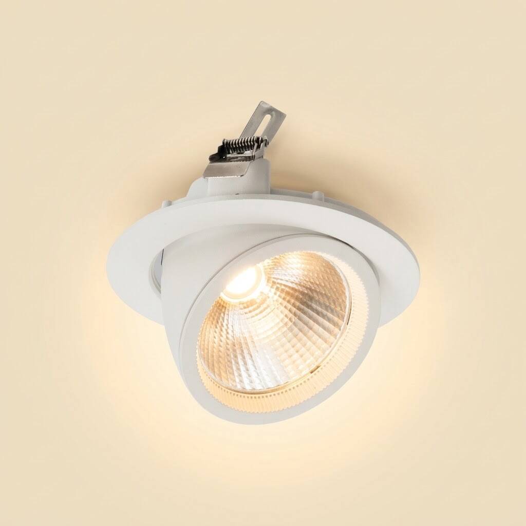 ACK 30W 3000K Günışığı 2400lm Sıva Altı Led Salyangoz Spot Armatür (Ø190 mm Beyaz Kasa) AD36-00400 - 3