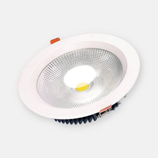 ACK 30W 3000K Günışığı 2700lm COB Led Downlight Sıva Altı Spot (Ø229 mm Beyaz Kasa) AD08-03000