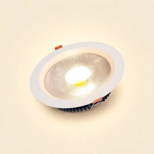 ACK 30W 3000K Günışığı 2700lm COB Led Downlight Sıva Altı Spot (Ø229 mm Beyaz Kasa) AD08-03000 - 3