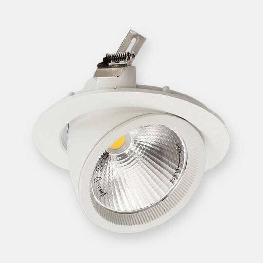 ACK 30W 6500K Beyaz 2550lm Sıva Altı Led Salyangoz Spot Armatür (Ø190 mm Beyaz Kasa) AD36-00430