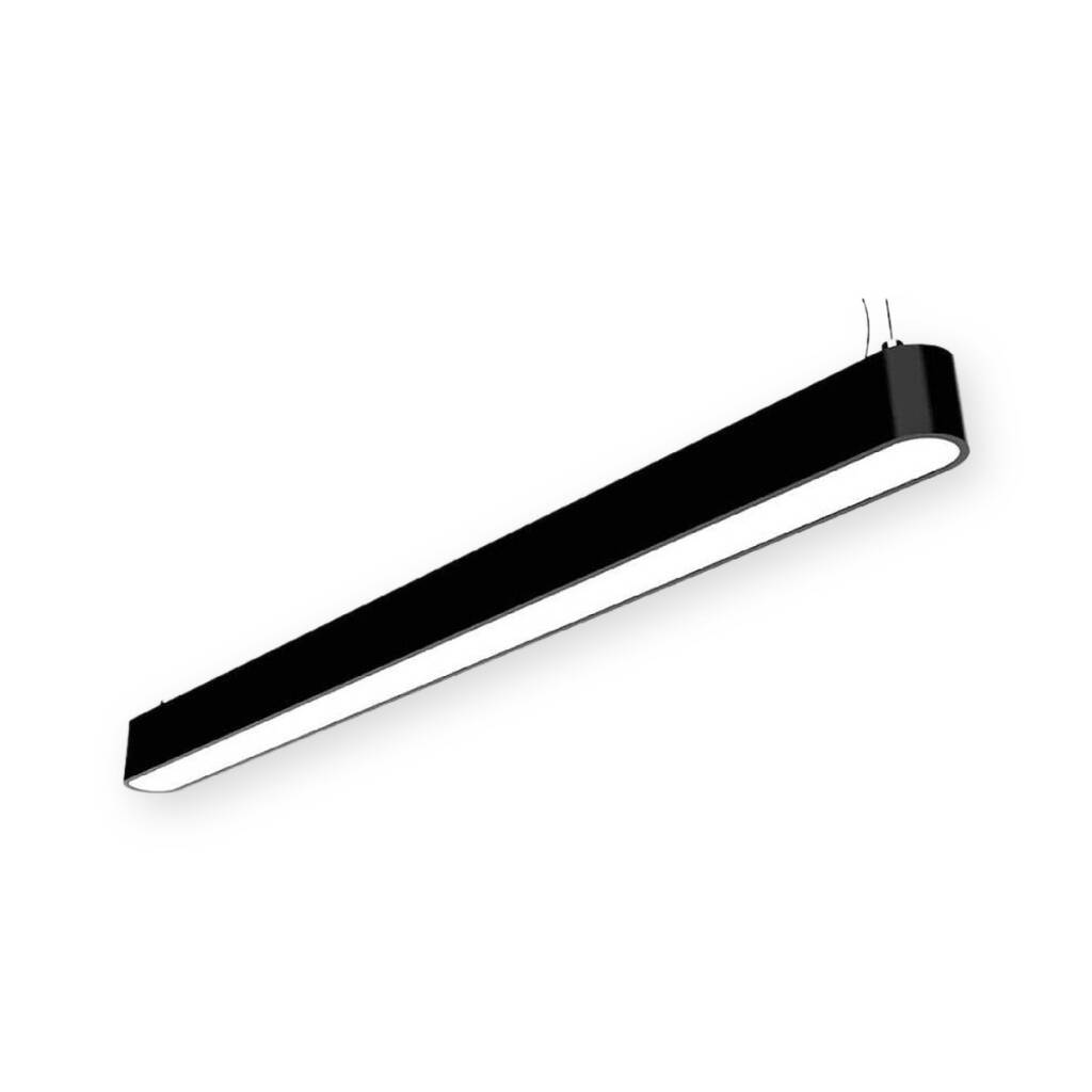 ACK 32W Geniş Çaplı Dekoratif Linear Sarkıt Armatür 100 cm Düz Çubuk Siyah Kasa AL02-14101 - 1